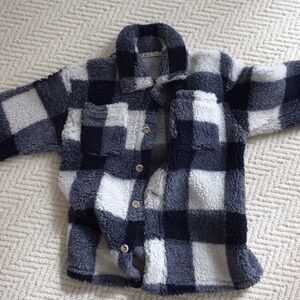Kids Checkered Fleece Shirt